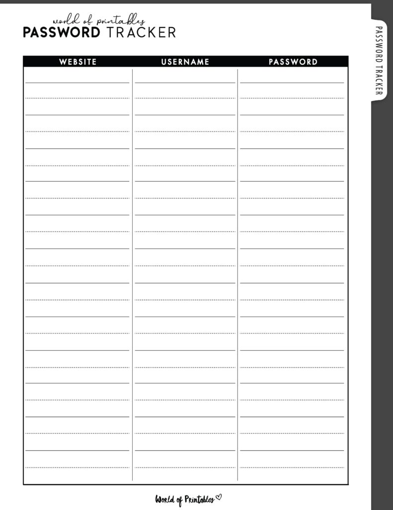 Printable Password Tracker-01