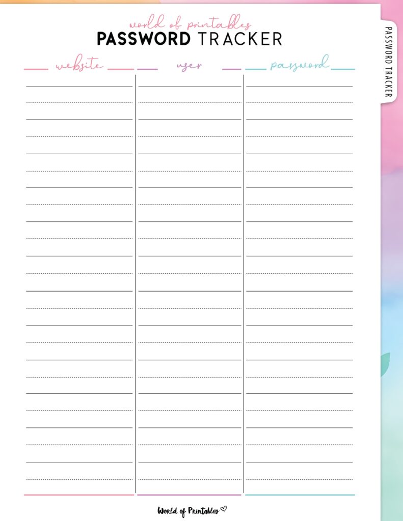 Printable Password Tracker-12