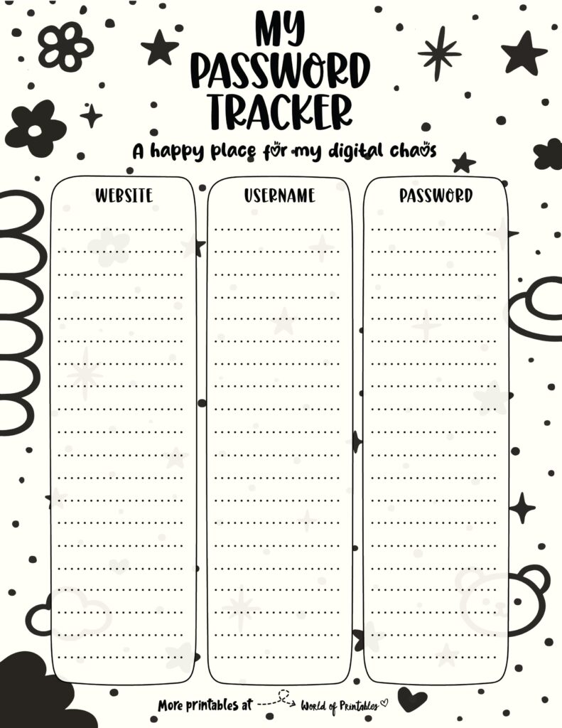 Printable Password Tracker-61