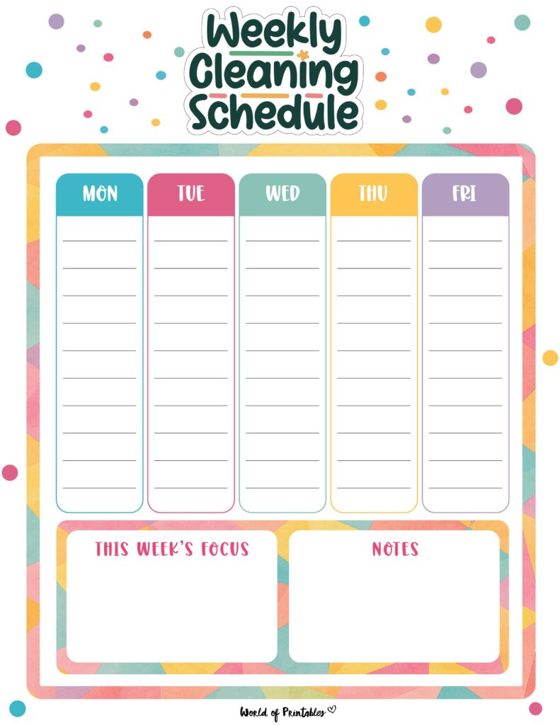 Printable Weekly Cleaning Schedule-02