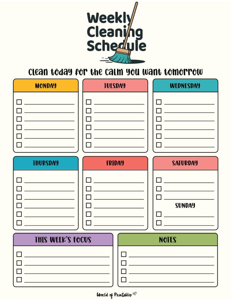 Printable Weekly Cleaning Schedule-05