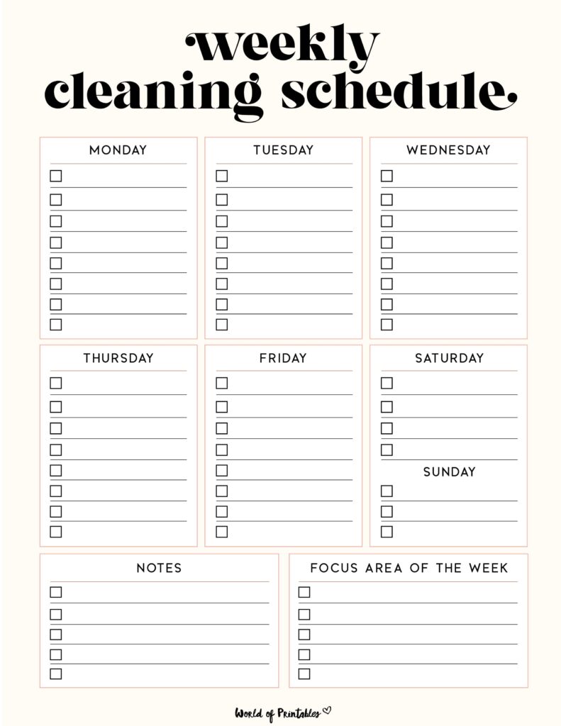 Printable Weekly Cleaning Schedule-10