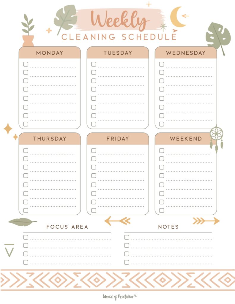 Printable Weekly Cleaning Schedule-102