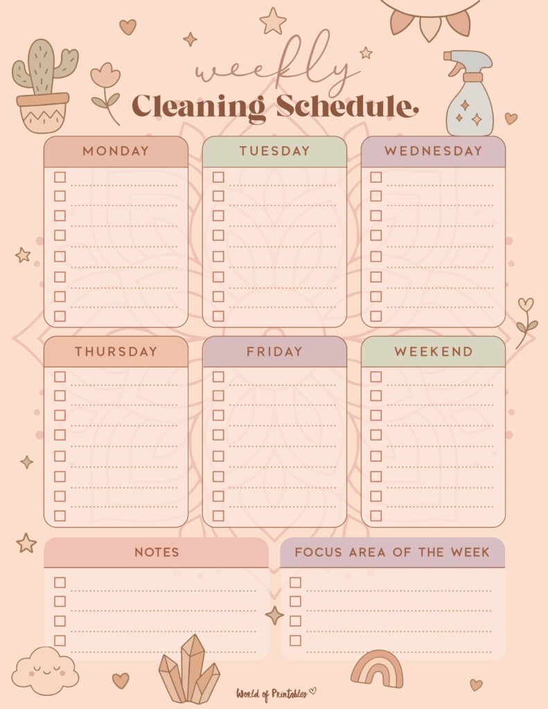 Printable Weekly Cleaning Schedule-103