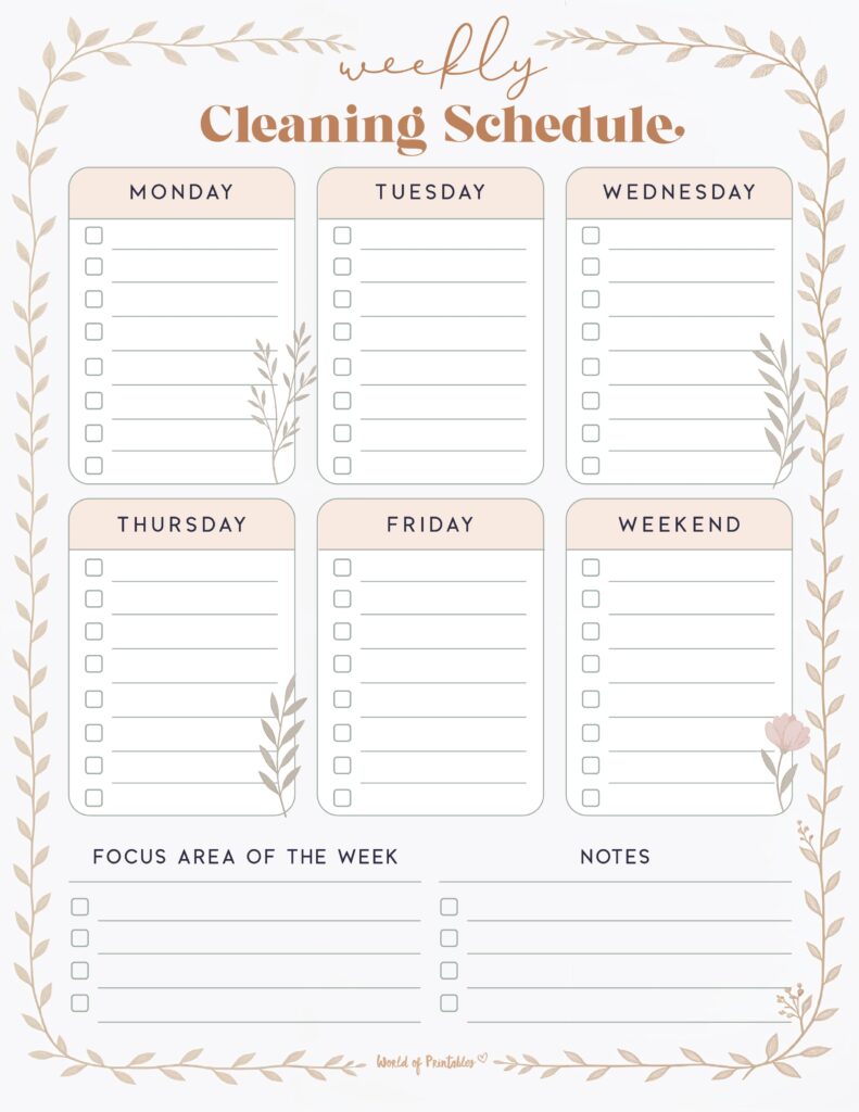 Printable Weekly Cleaning Schedule-108