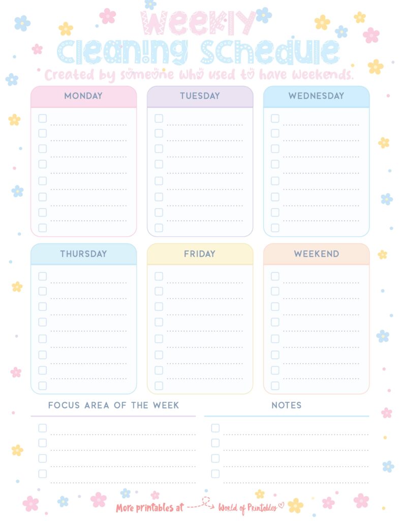 Printable Weekly Cleaning Schedule-112