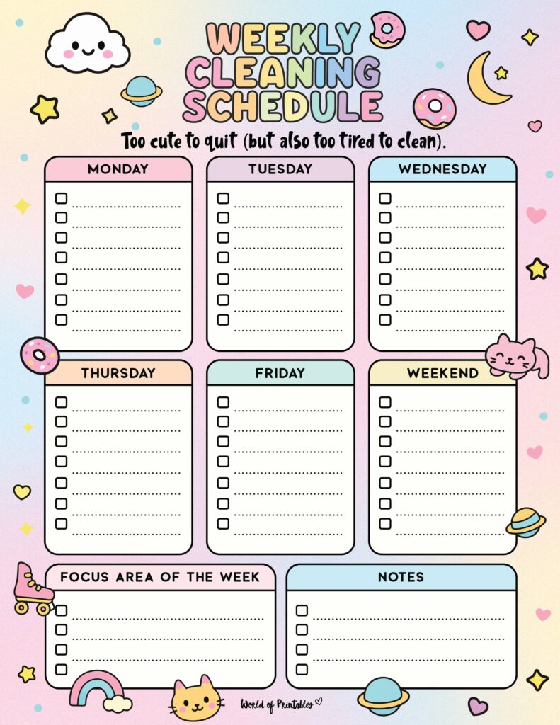 Printable Weekly Cleaning Schedule-117