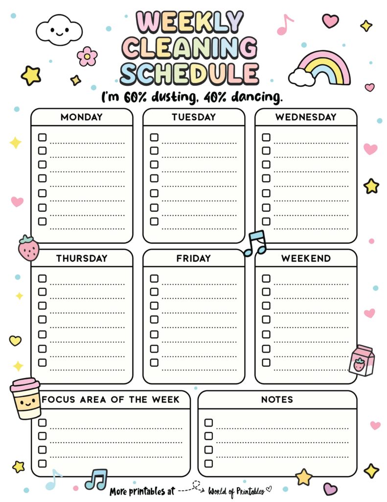 Printable Weekly Cleaning Schedule-118