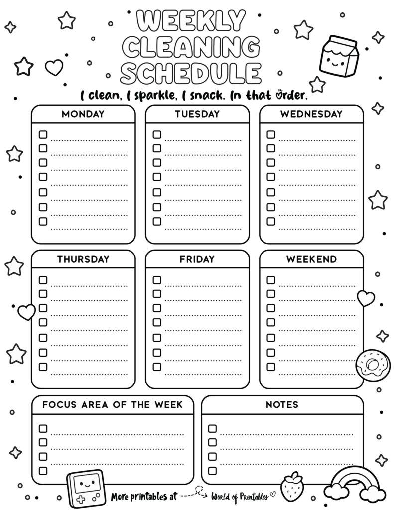 Printable Weekly Cleaning Schedule-119