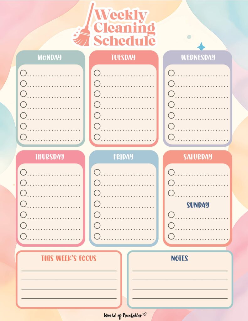 Printable Weekly Cleaning Schedule-12