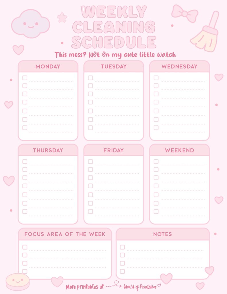Printable Weekly Cleaning Schedule-122