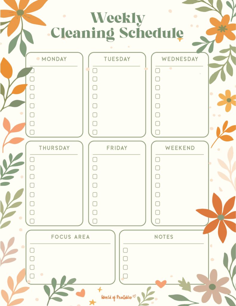 Printable Weekly Cleaning Schedule-125