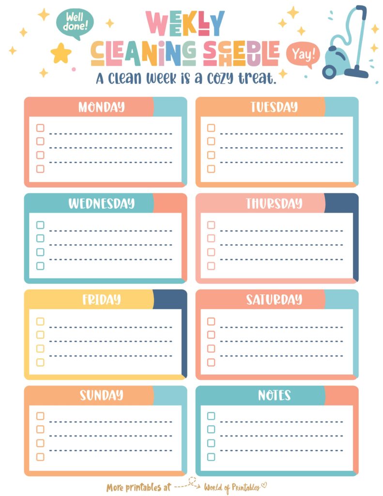 Printable Weekly Cleaning Schedule-128