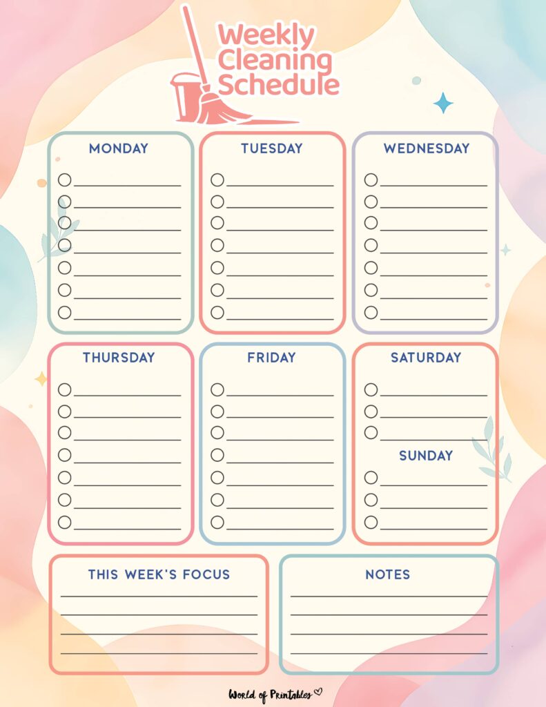 Printable Weekly Cleaning Schedule-13