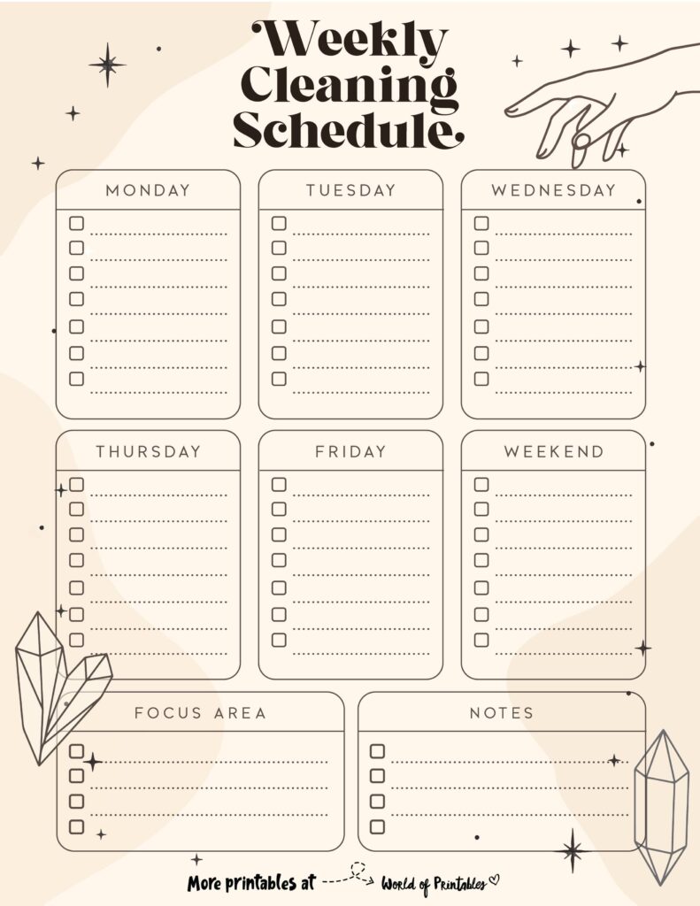 Printable Weekly Cleaning Schedule-134