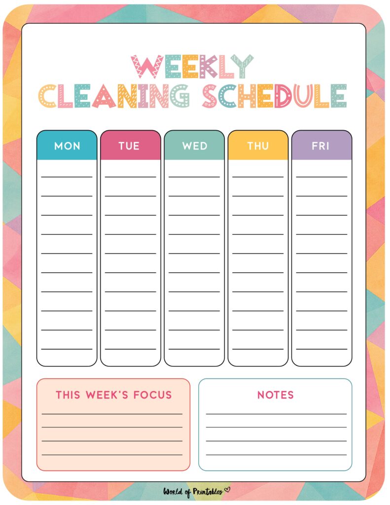 Printable Weekly Cleaning Schedule-14