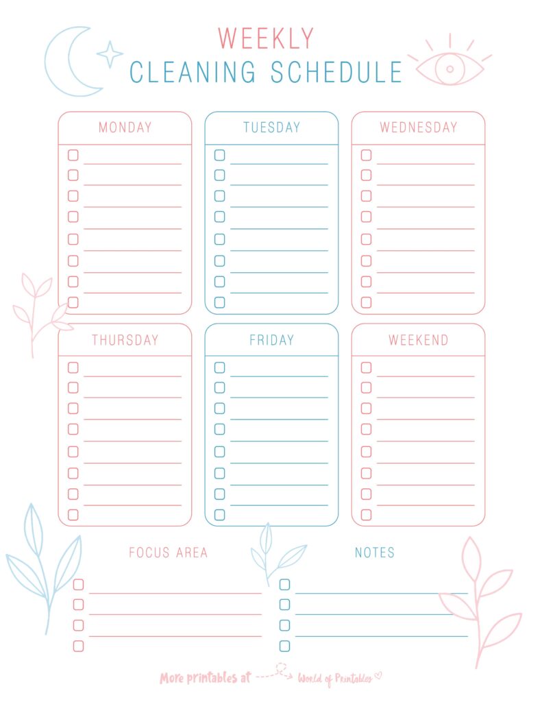 Printable Weekly Cleaning Schedule-149