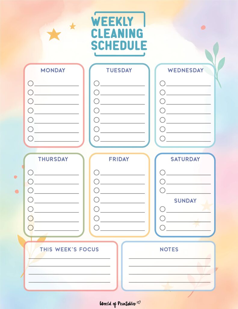 Printable Weekly Cleaning Schedule-15