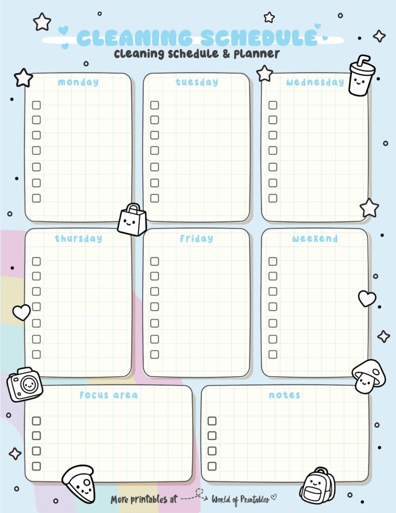 Printable Weekly Cleaning Schedule-167