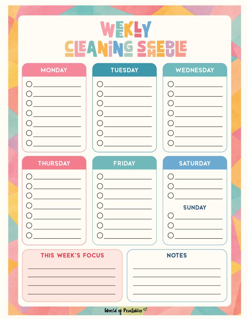 Printable Weekly Cleaning Schedule-18