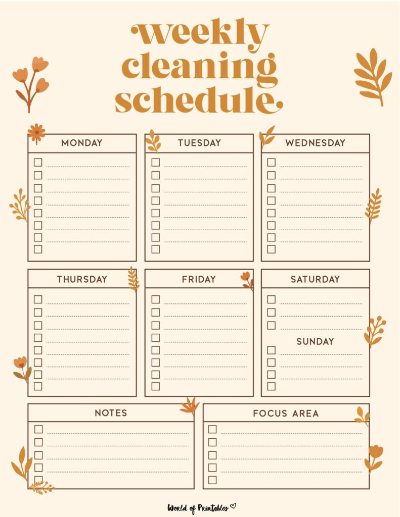 Printable Weekly Cleaning Schedule-20