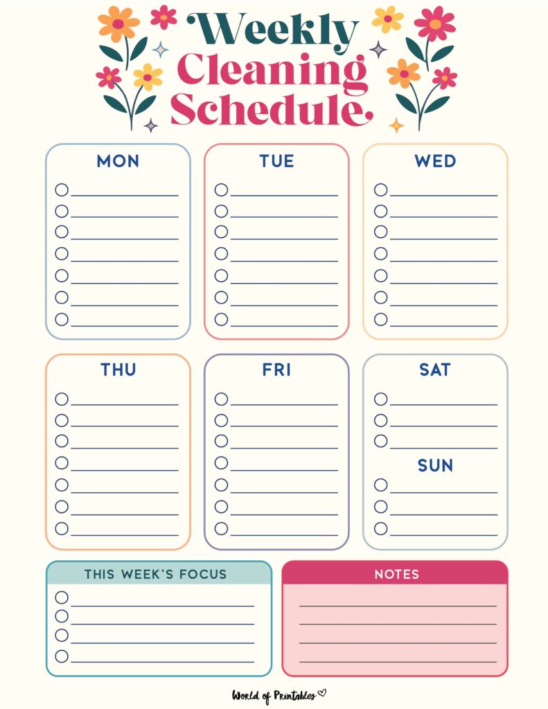Printable Weekly Cleaning Schedule-22