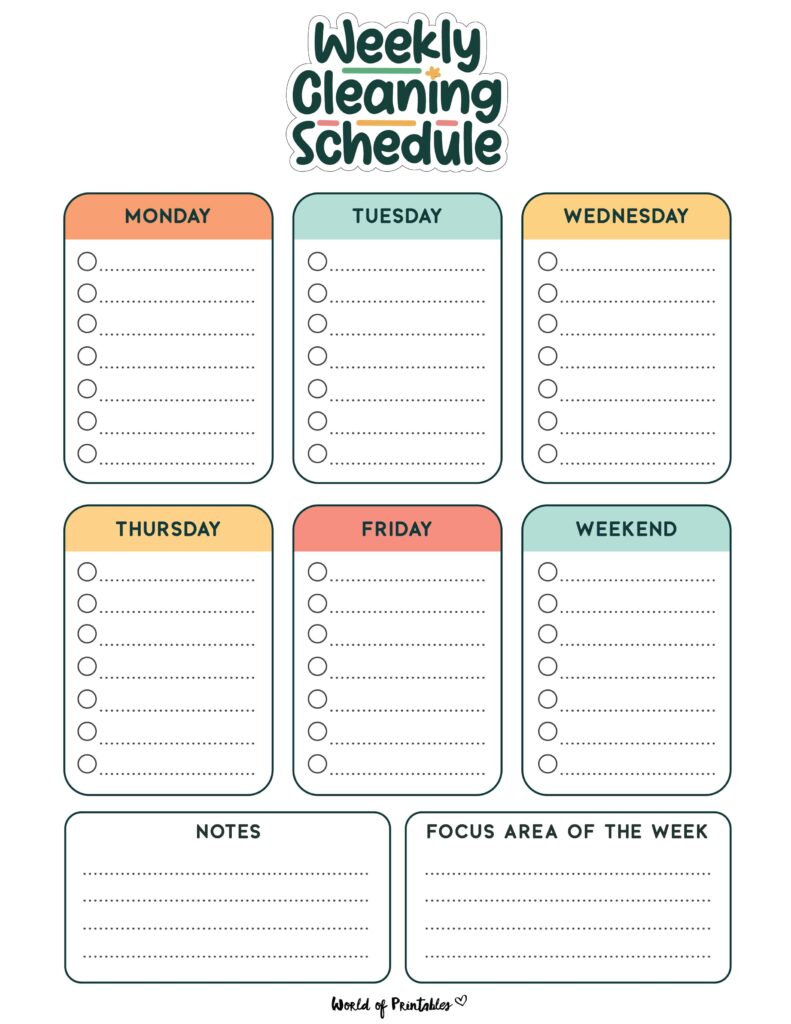 Printable Weekly Cleaning Schedule-23