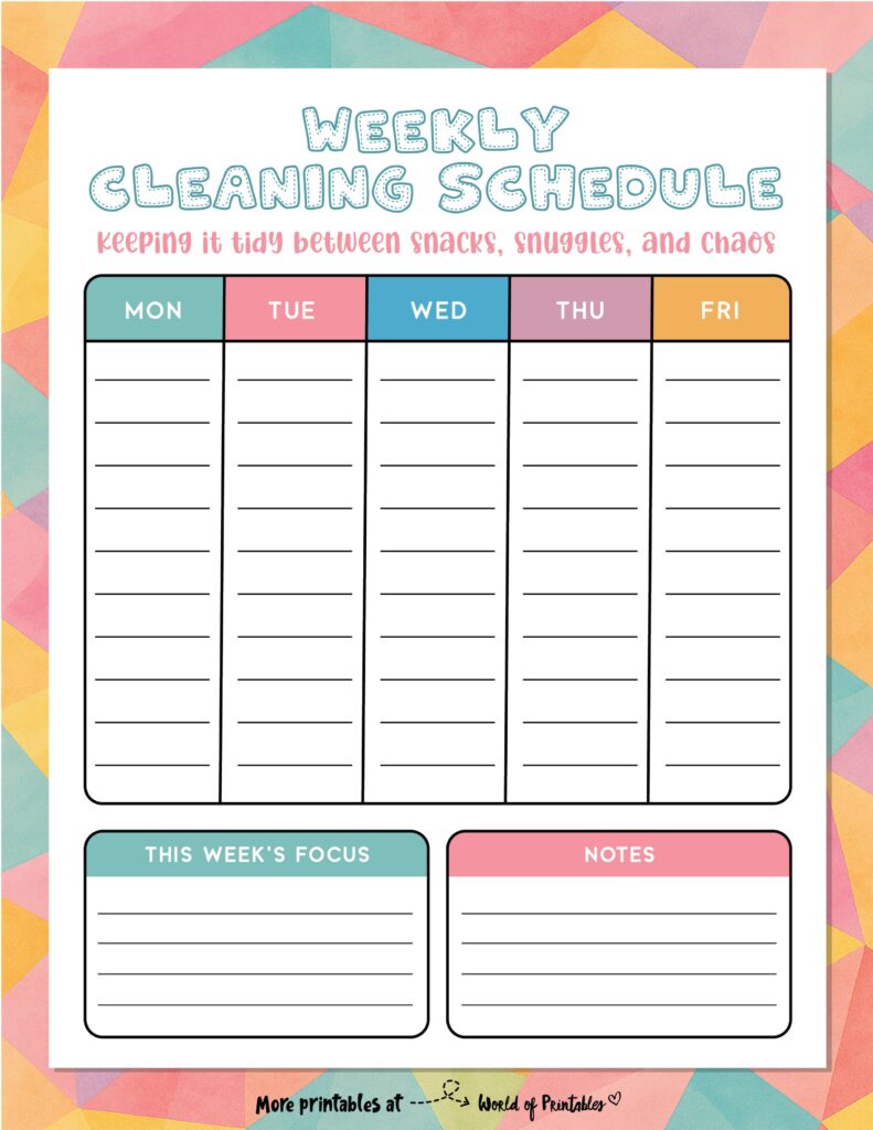 Printable Weekly Cleaning Schedule-25