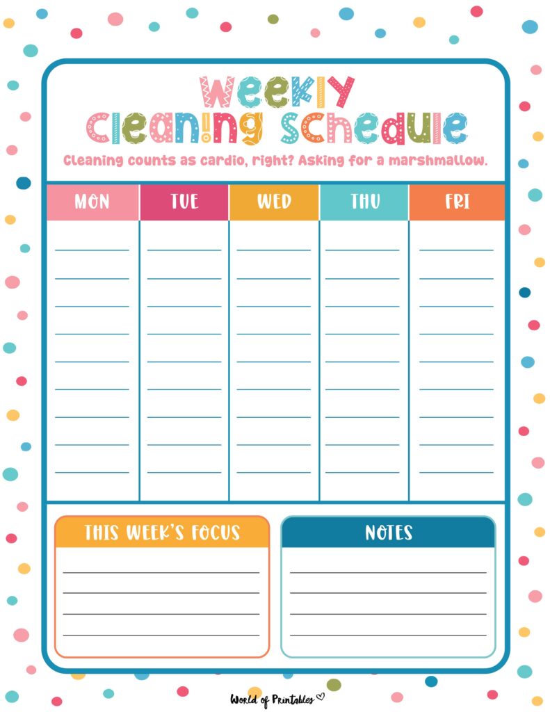 Printable Weekly Cleaning Schedule-26