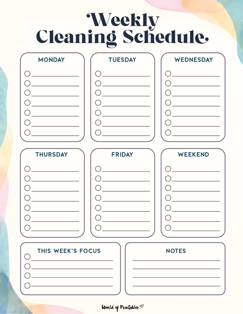 Printable Weekly Cleaning Schedule-27