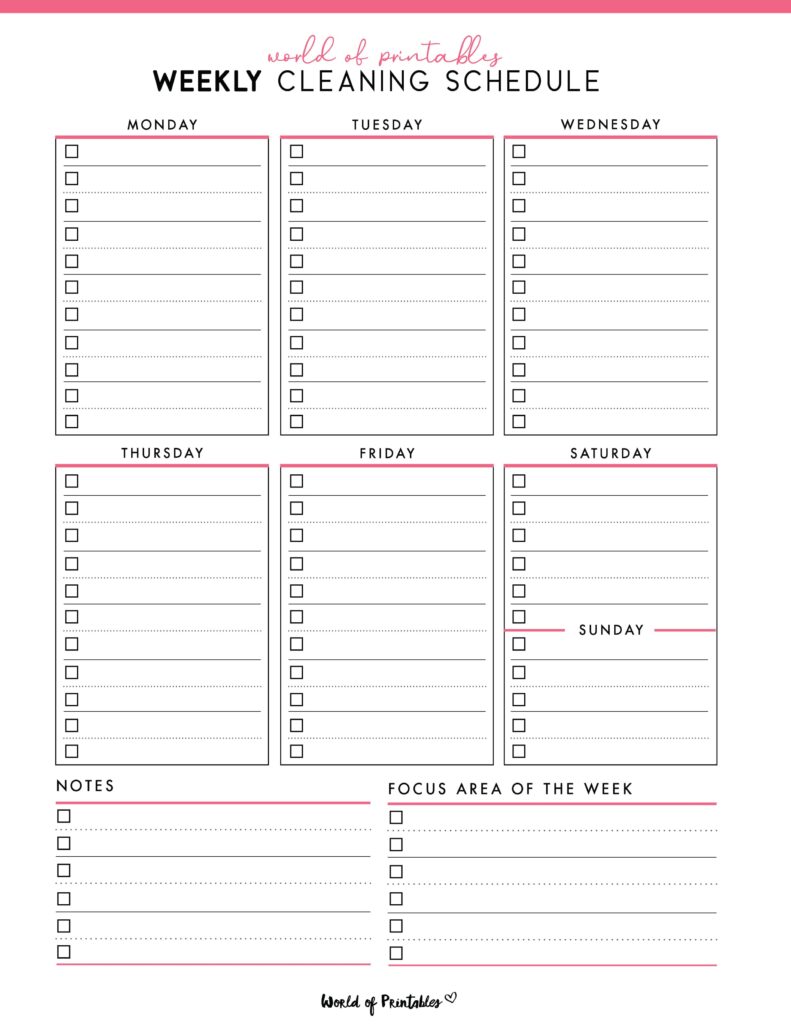 Printable Weekly Cleaning Schedule-35