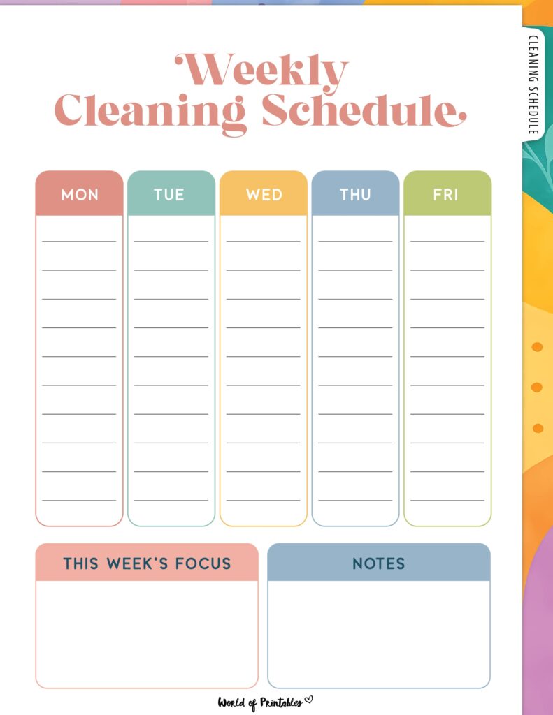 Printable Weekly Cleaning Schedule-40