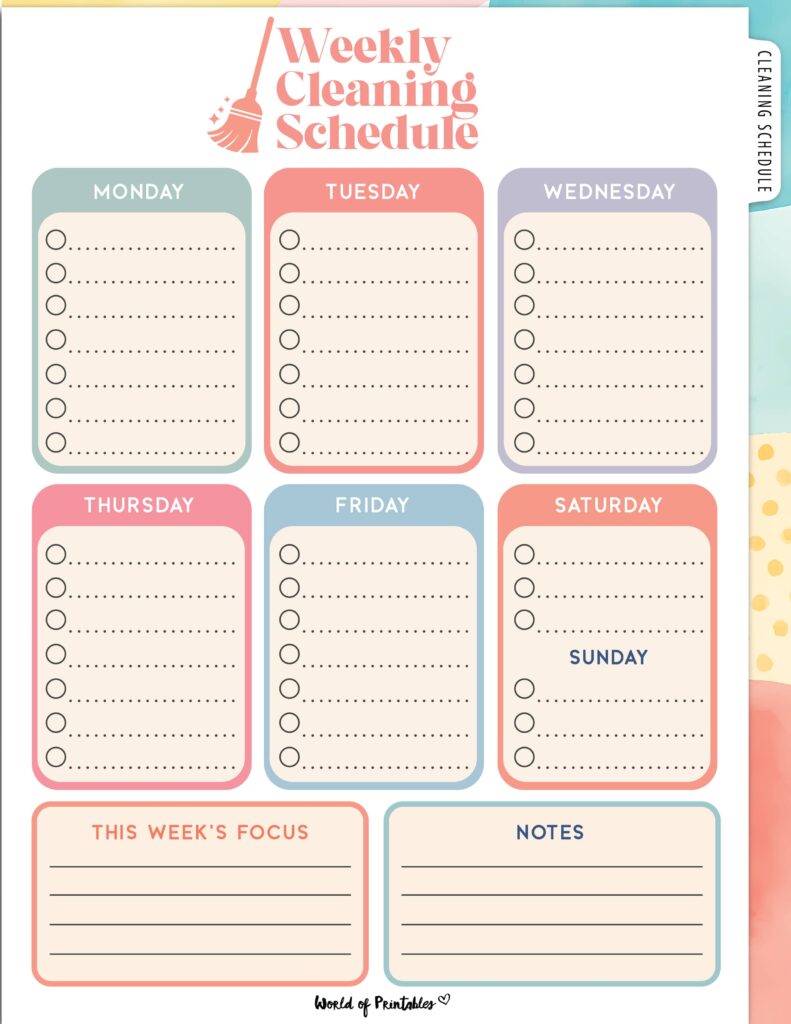 Printable Weekly Cleaning Schedule-43