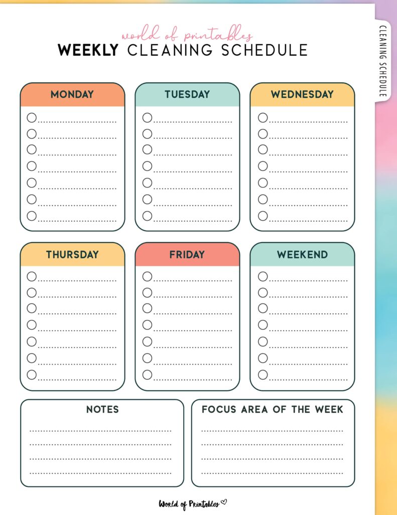 Printable Weekly Cleaning Schedule-45