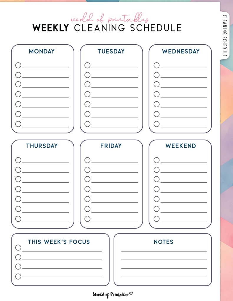 Printable Weekly Cleaning Schedule-46