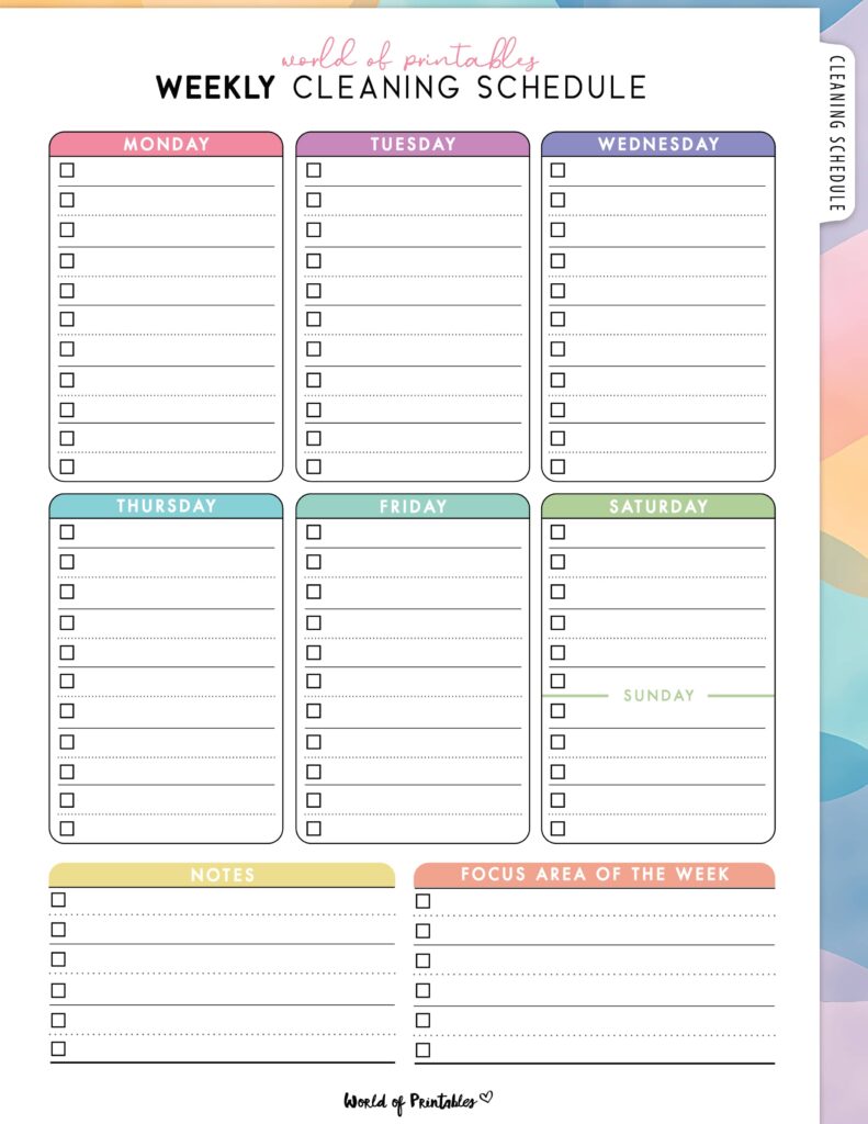 Printable Weekly Cleaning Schedule-54