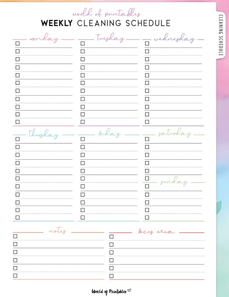 Printable Weekly Cleaning Schedule-55