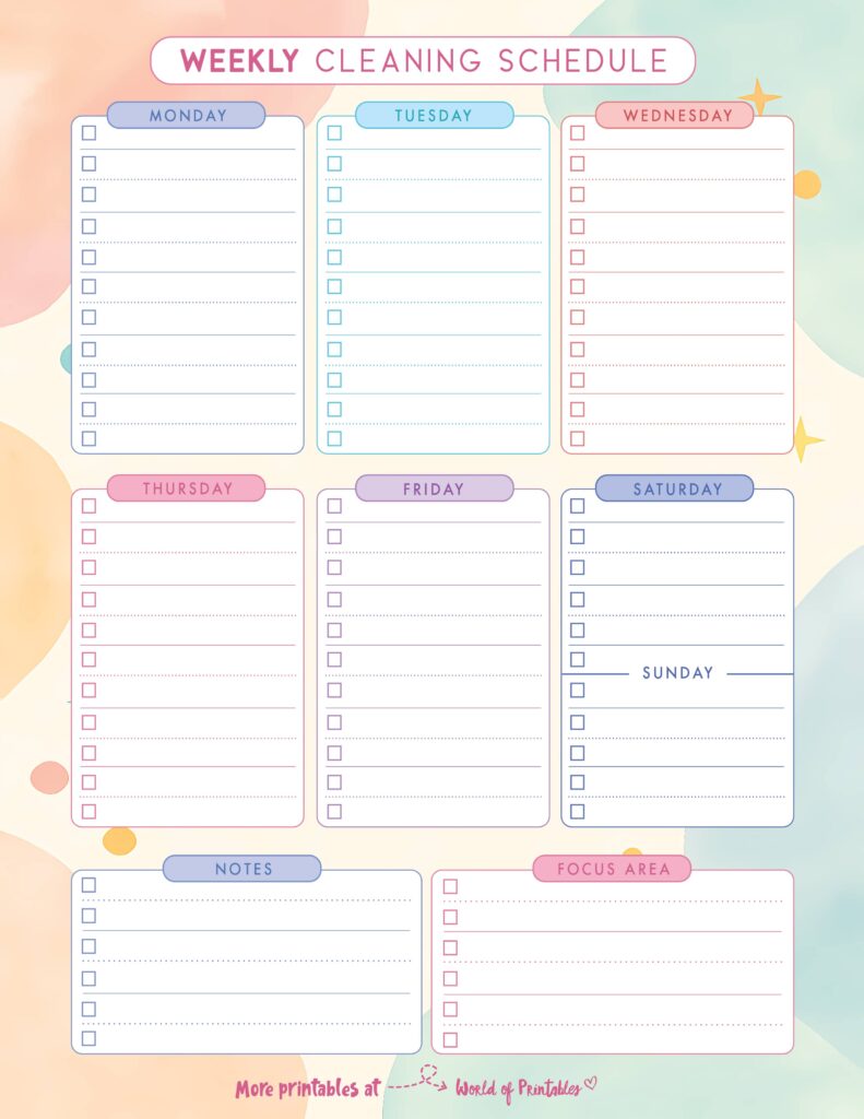 Printable Weekly Cleaning Schedule-77