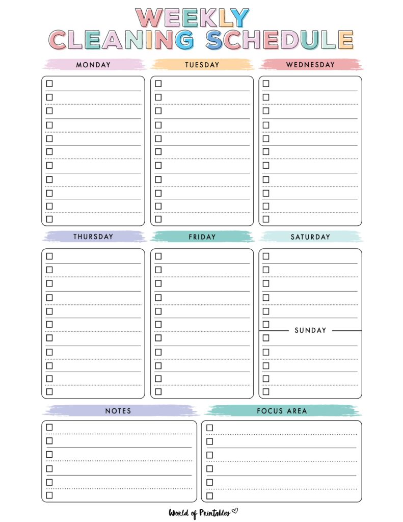 Printable Weekly Cleaning Schedule-81