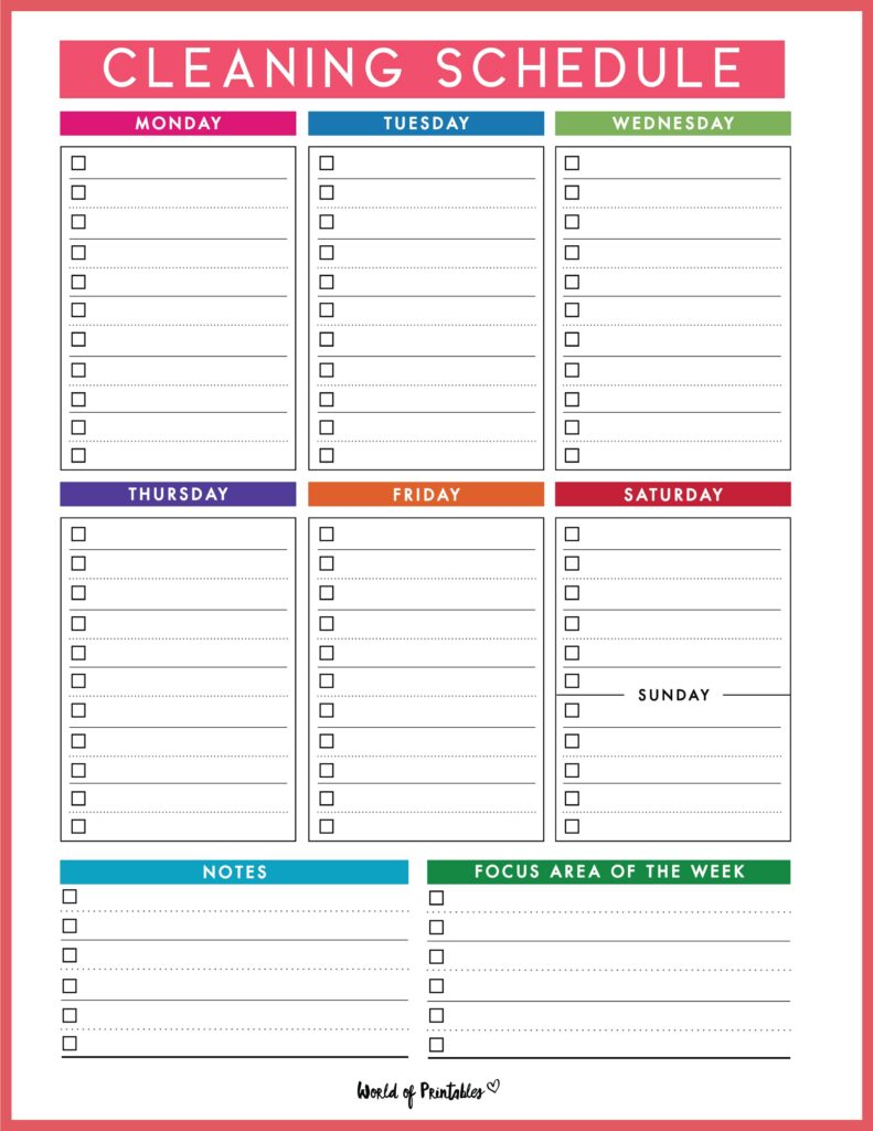 Printable Weekly Cleaning Schedule-82