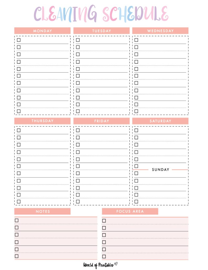 Printable Weekly Cleaning Schedule-83