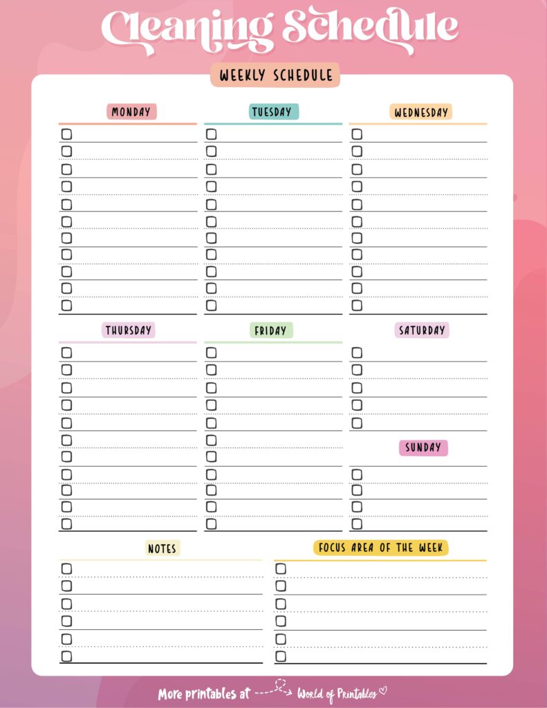 Printable Weekly Cleaning Schedule-84