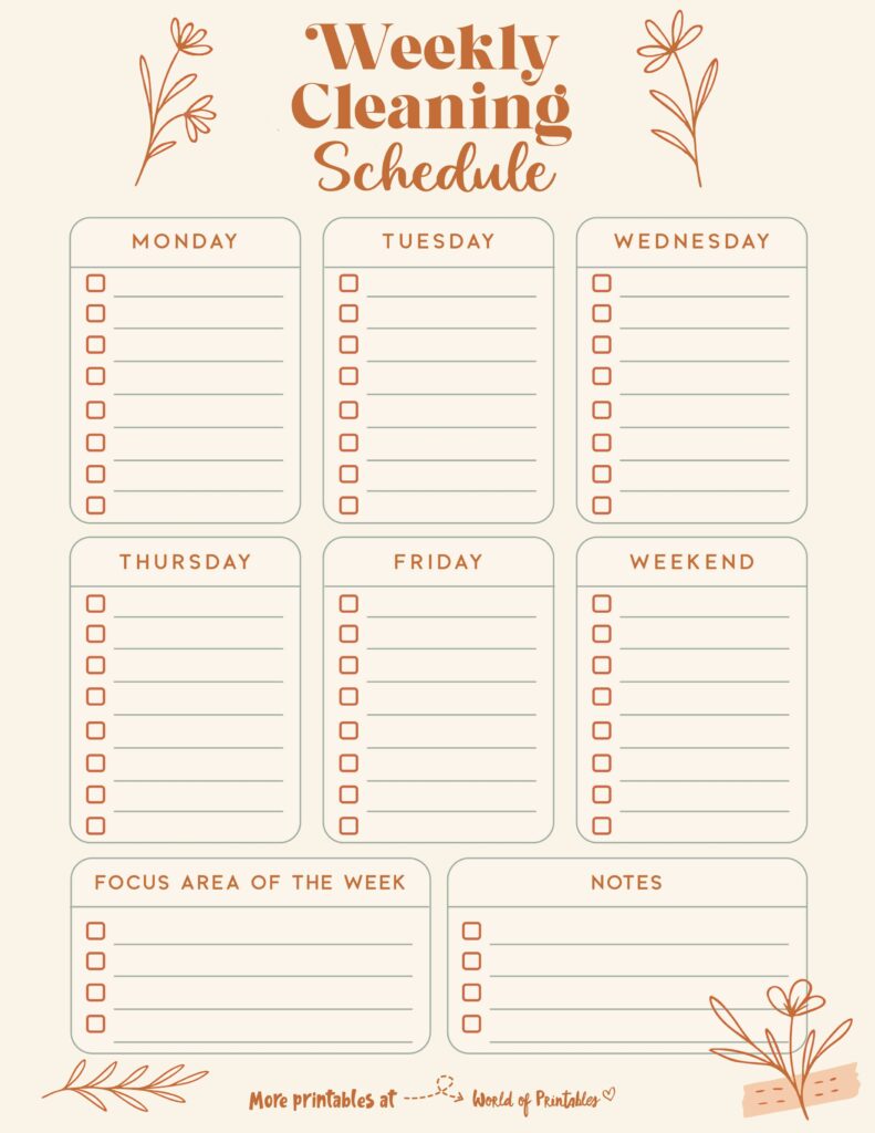 Printable Weekly Cleaning Schedule-89