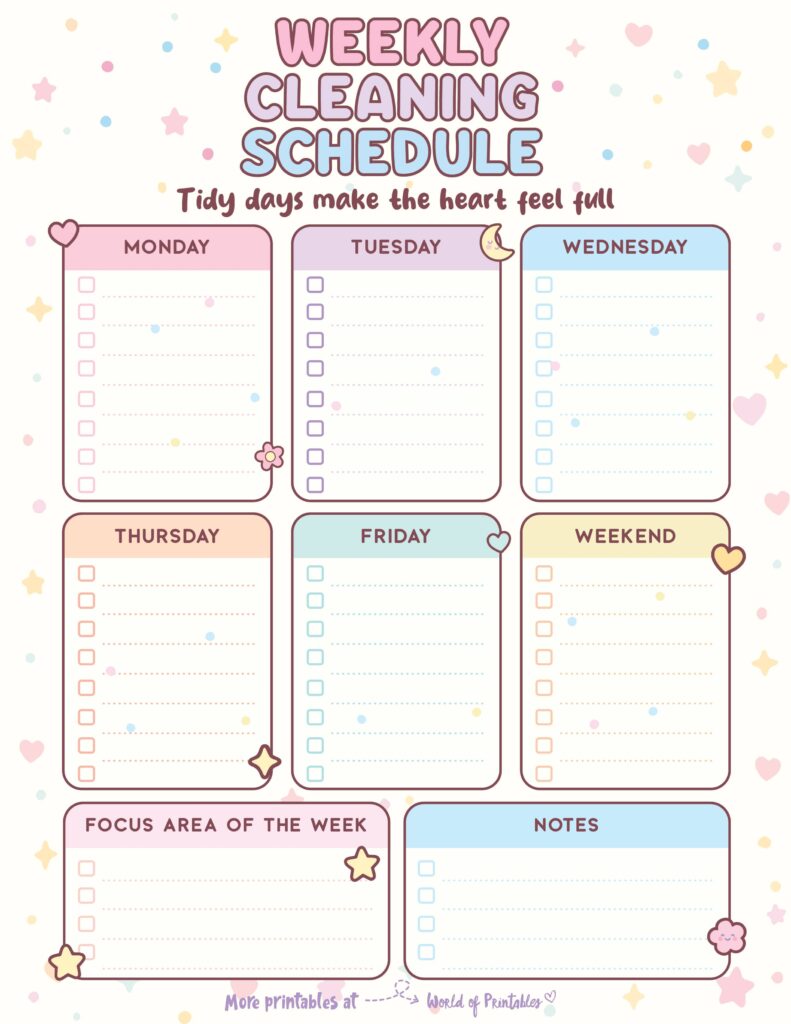 Printable Weekly Cleaning Schedule-92