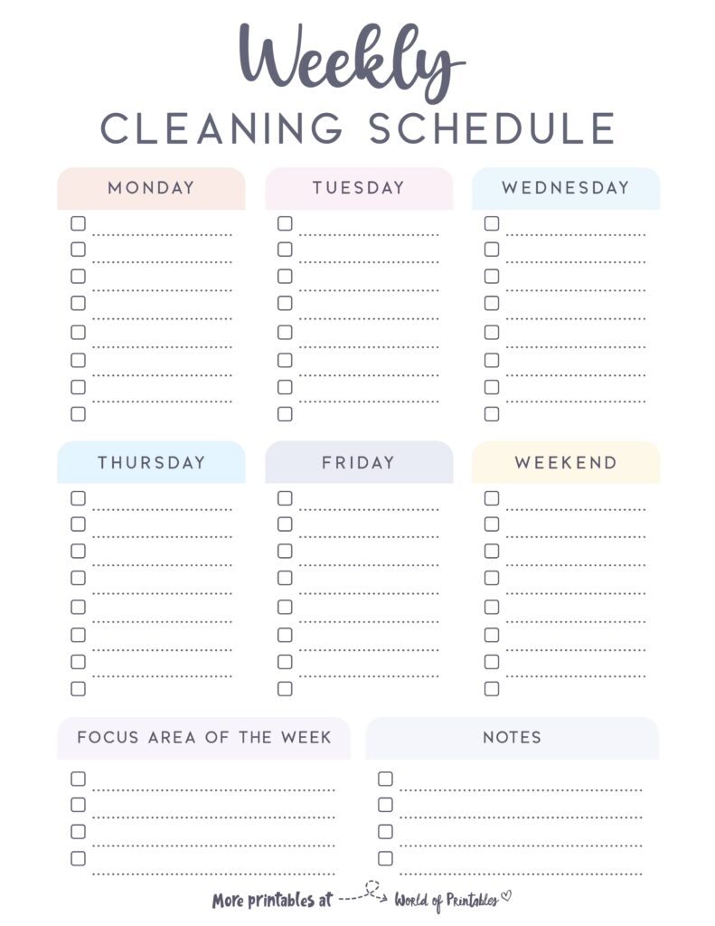 Printable Weekly Cleaning Schedule-96