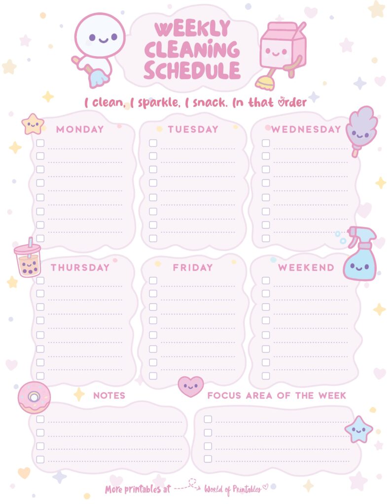 Printable Weekly Cleaning Schedule-98