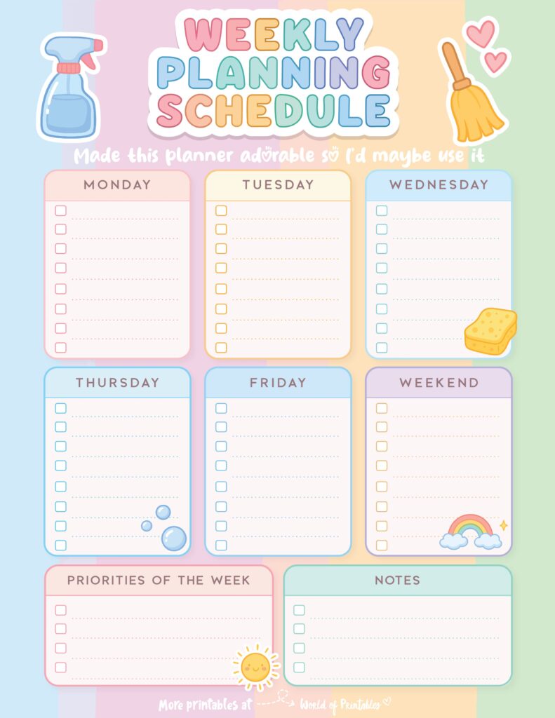 Printable Weekly Planner-105