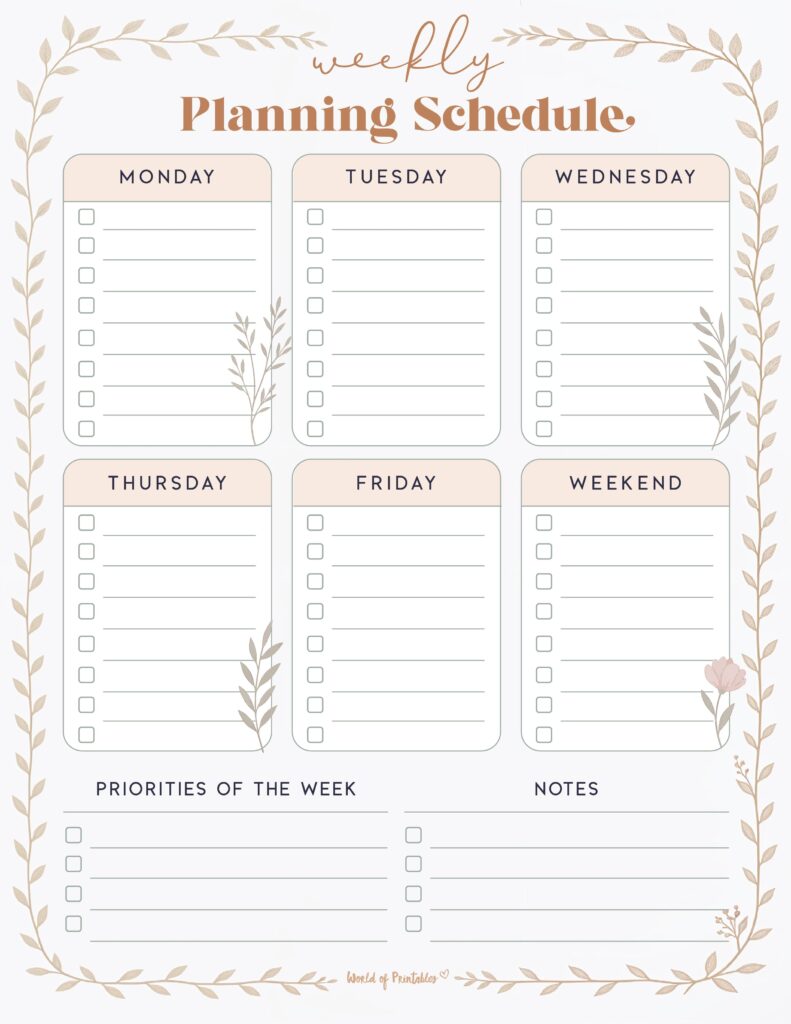 Printable Weekly Planner-108