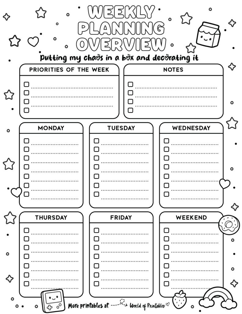 Printable Weekly Planner-119