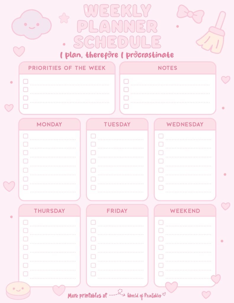 Printable Weekly Planner-122